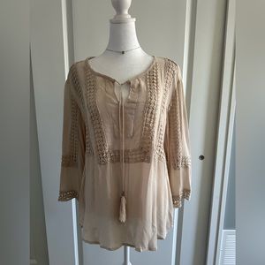 KUT Bohemian Shirt Cream Size Small
